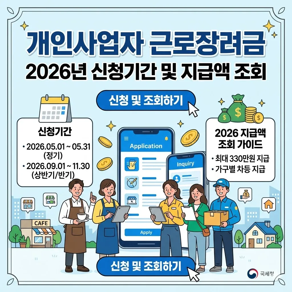 개인사업자 근로장려금 신청기간 및 2026년 지급액 조회 가이드