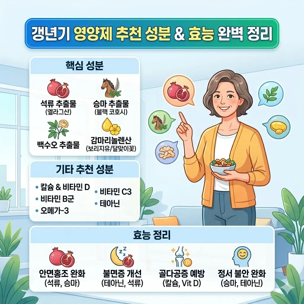 갱년기 영양제 추천 성분 및 효능 완벽 정리