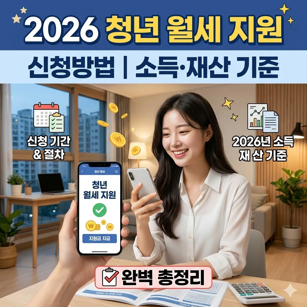 청년 월세 지원 신청방법 및 2026년 소득 재산 기준 총정리