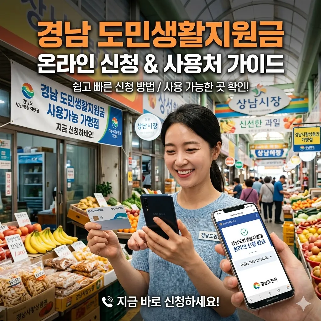 경남 도민생활지원금 온라인 신청 및 사용처 가이드