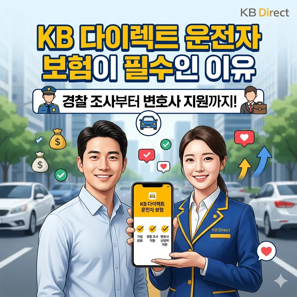 "경찰 조사부터 변호사 지원?" kb 다이렉트 운전자 보험이 필수인 이유