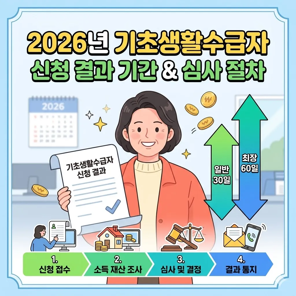 기초생활수급자 신청 결과 기간 및 심사 절차(2026년)