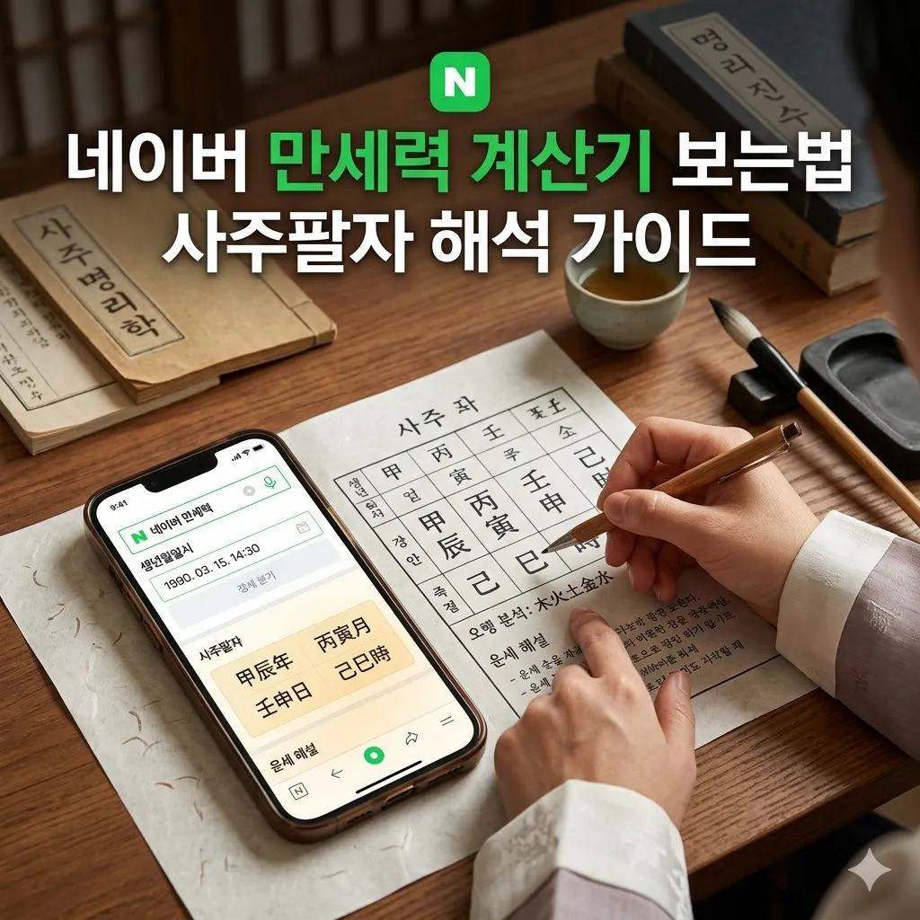 네이버 만세력 계산기 보는법 및 사주팔자 해석 가이드