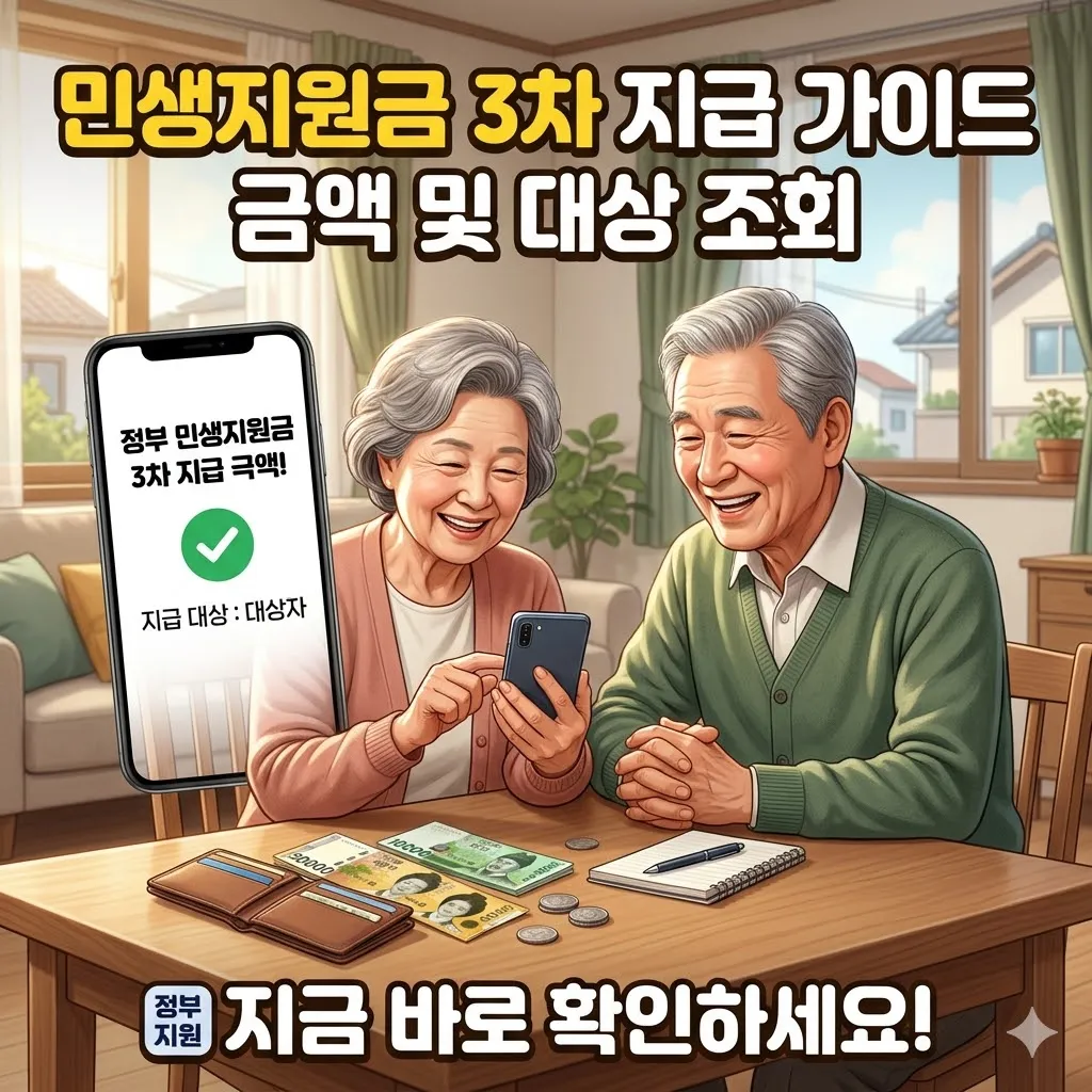 민생지원금 3차 지급 금액 및 대상 조회 가이드