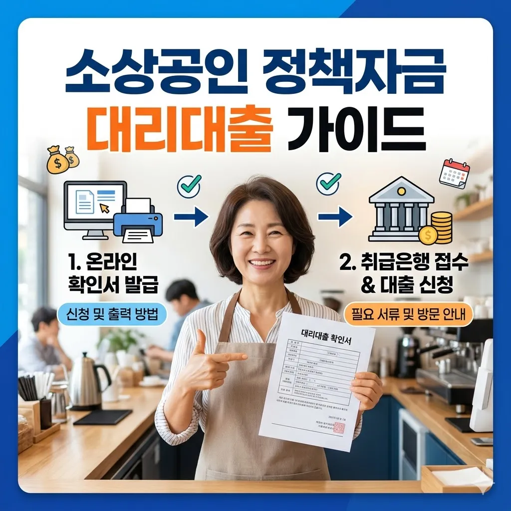 소상공인 정책자금 대리대출 확인서 발급 및 은행 접수 가이드