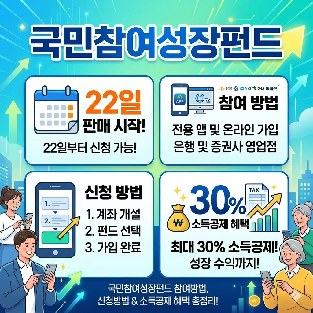 국민참여성장펀드 참여방법, 22일 판매 시작 신청 방법 및 소득공제 혜택 총정리
