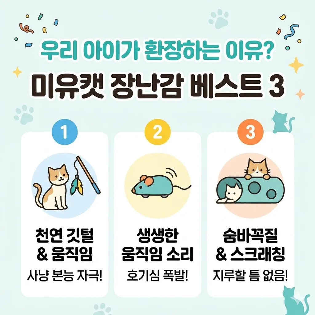 우리 아이가 환장하는 이유? 미유캣 장난감 베스트 3