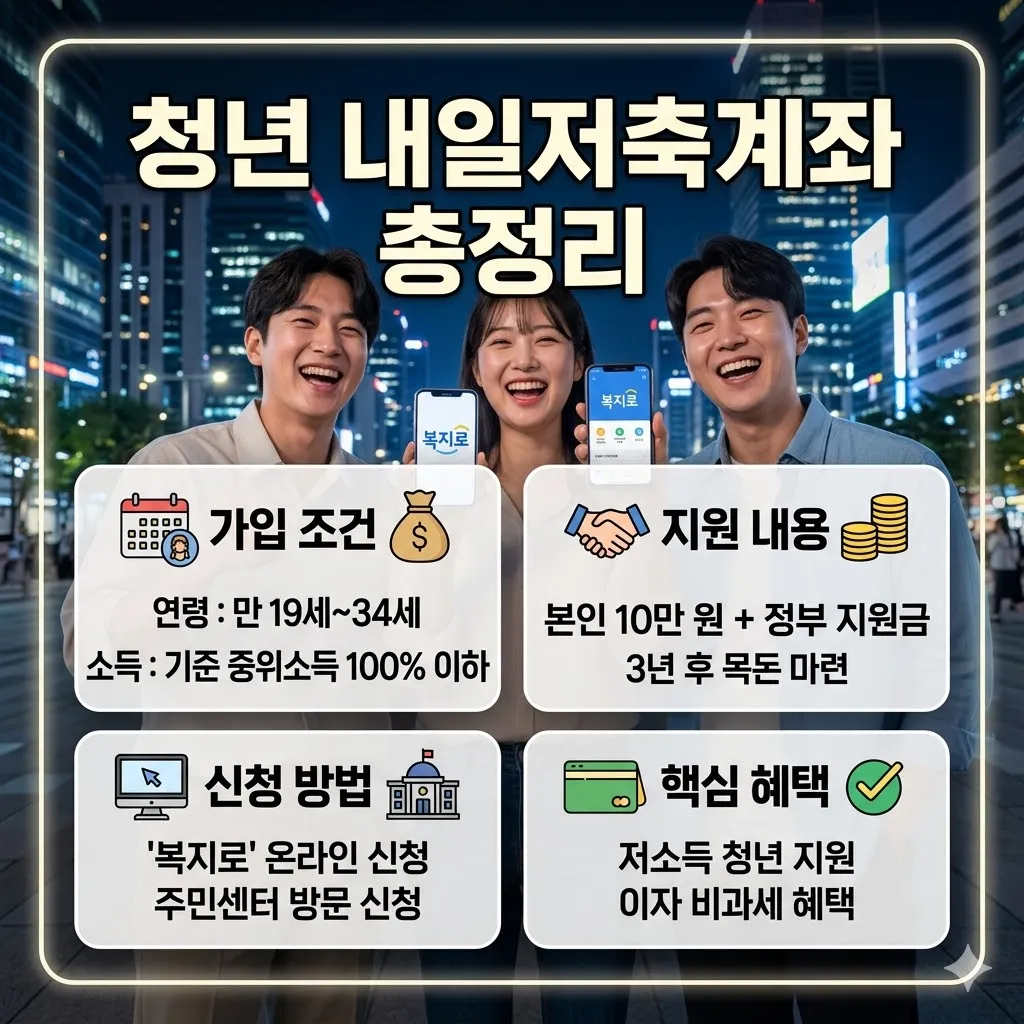 청년 내일저축계좌 신청 방법 및 가입조건 총정리