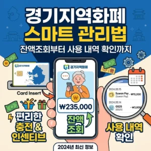 경기지역화폐 잔액조회부터 사용 내역 확인까지, 스마트한 관리법