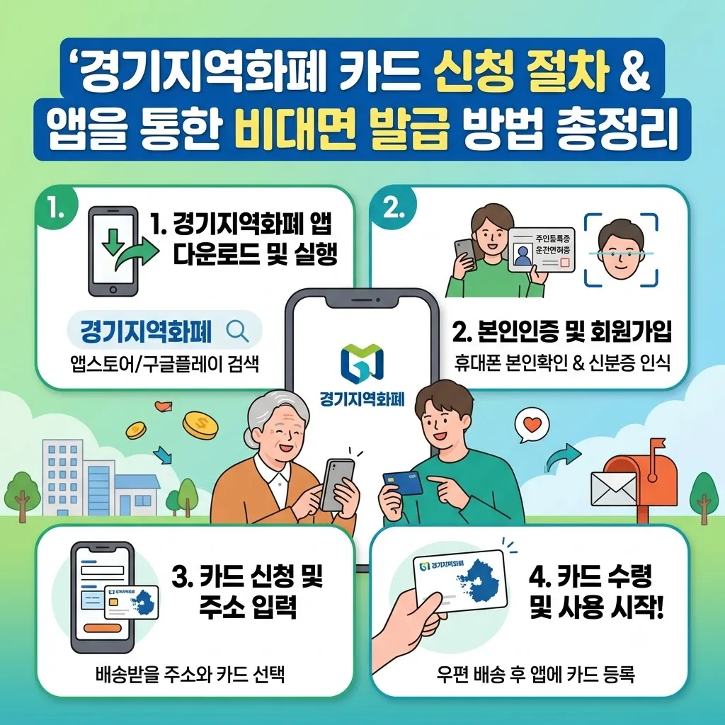 경기지역화폐 카드 신청 절차, 앱을 통한 비대면 발급 방법 총정리