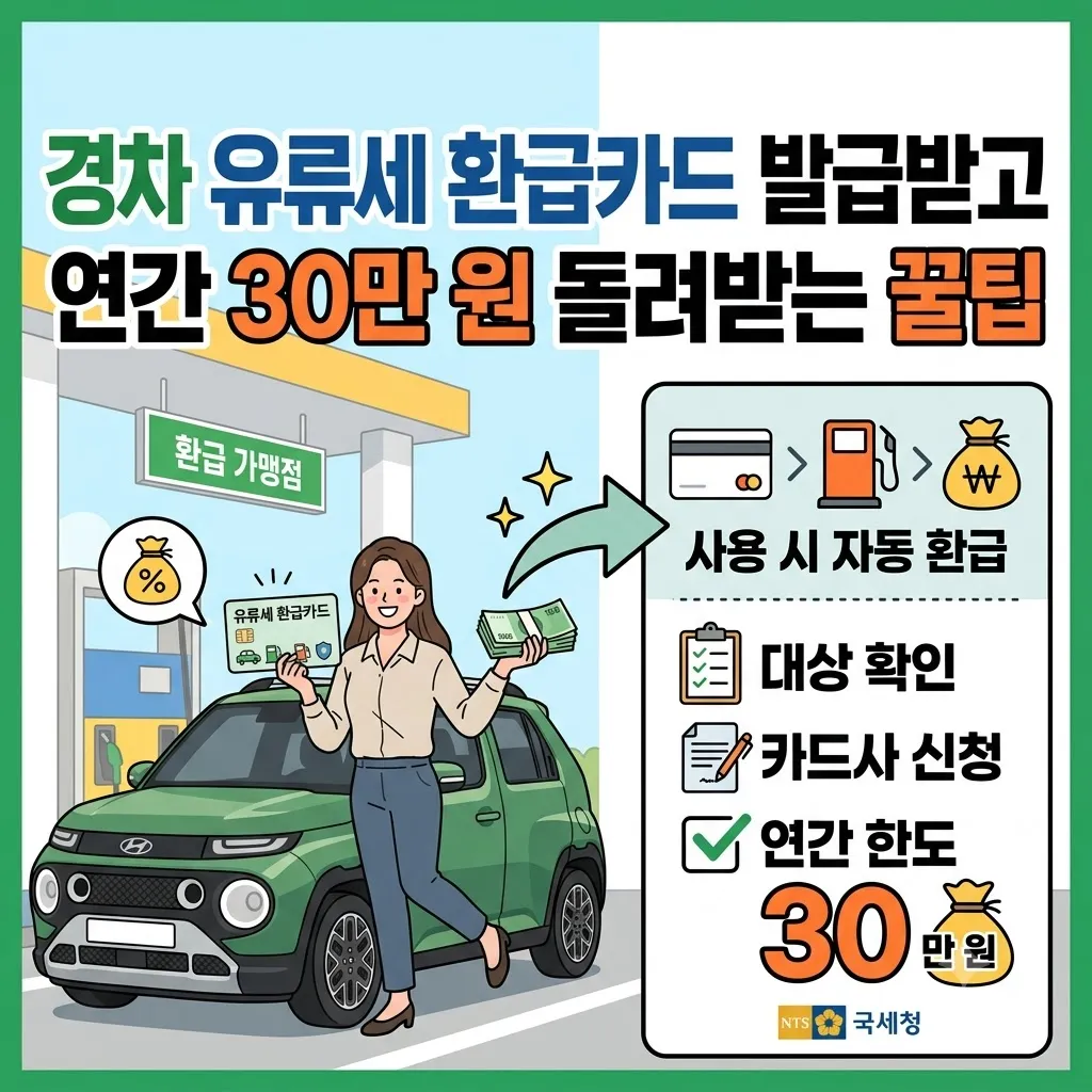 경차 유류세 환급카드 발급받고 연간 30만 원 돌려받는 꿀팁