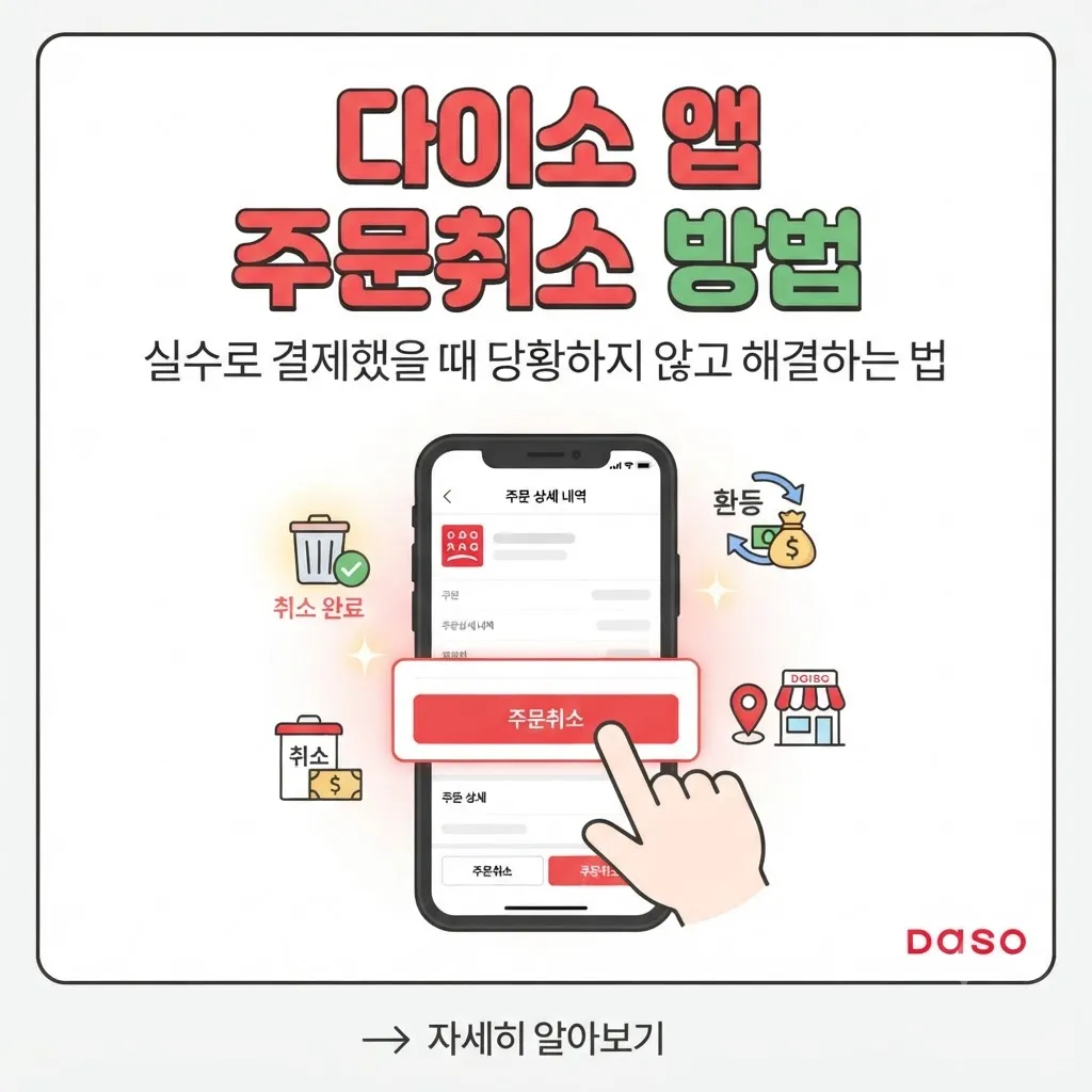 다이소 앱 주문취소 방법 실수로 결제했을 때 당황하지 않고 해결하는 법