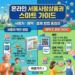 온라인 서울사랑상품권 사용처 확인 방법 및 혜택 스마트한 결제 가이드