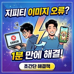 지피티 이미지 오류 때문에 답답하셨죠? 1분 만에 뚫어버리는 초간단 해결책