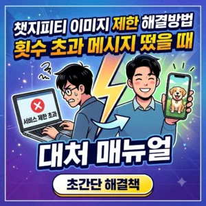 챗지피티 이미지 제한 해결방법 | 횟수 초과 메시지 떴을 때 대처 매뉴얼