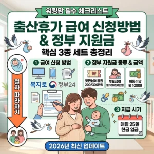 출산휴가 급여 신청방법 및 정부 지원금, 워킹맘을 위한 필수 체크리스트