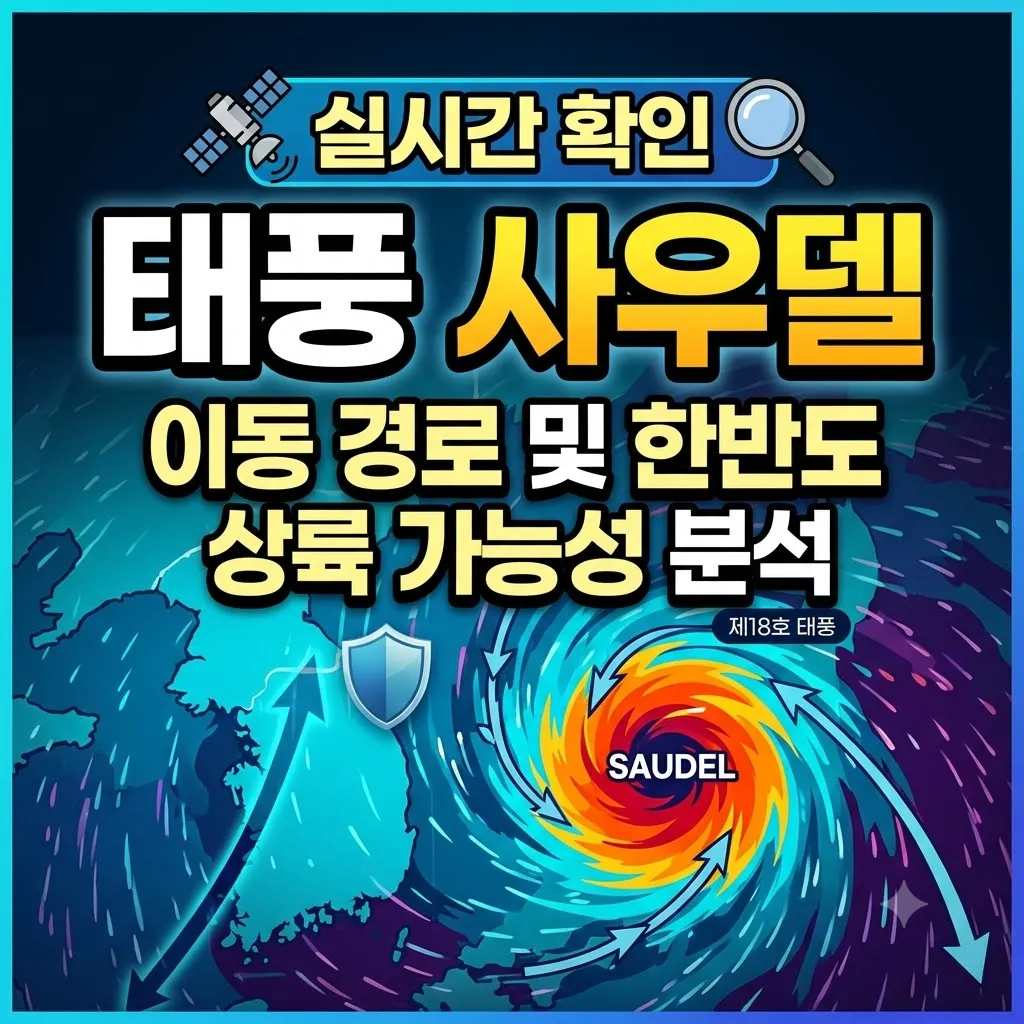 태풍 사우델 이동 경로 실시간 확인 제18호 태풍 사우델 한반도 영향 및 상륙 가능성