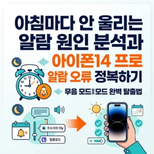 아이폰14 프로 알람 오류 정복하기 무음 모드와 집중모드