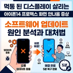 아이폰14 프로맥스 화면 안나옴 증상 소프트웨어 업데이트 방법