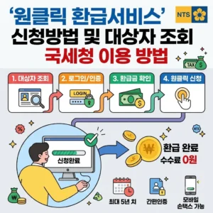 원클릭환급서비스 신청방법 및 대상자 조회 국세청 이용 방법